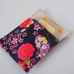 Etui à savon fleurs fuchsia