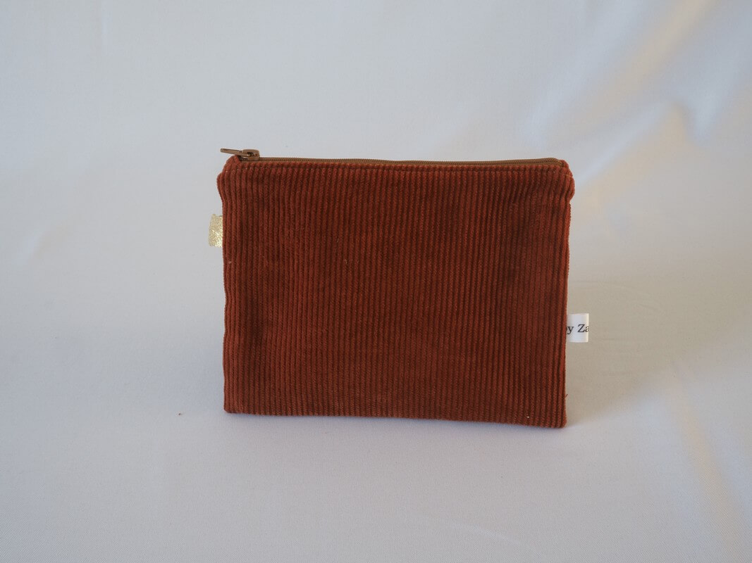 Pochette plate / organisateur de sac : cannelle