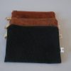 Trois pochettes plates / organisateurs de sac : vert sapin, cannelle et orange brûlé