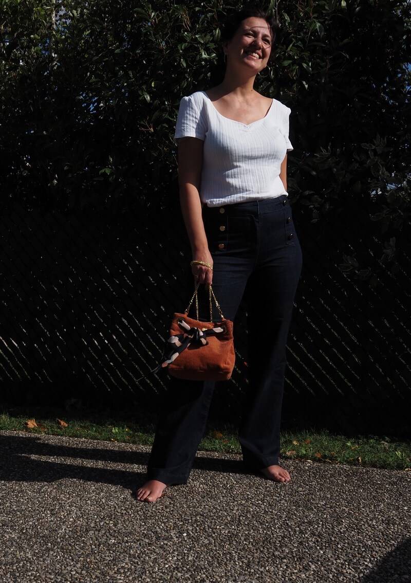 Sac "Velvet" en velours - Cannelle – Image 11