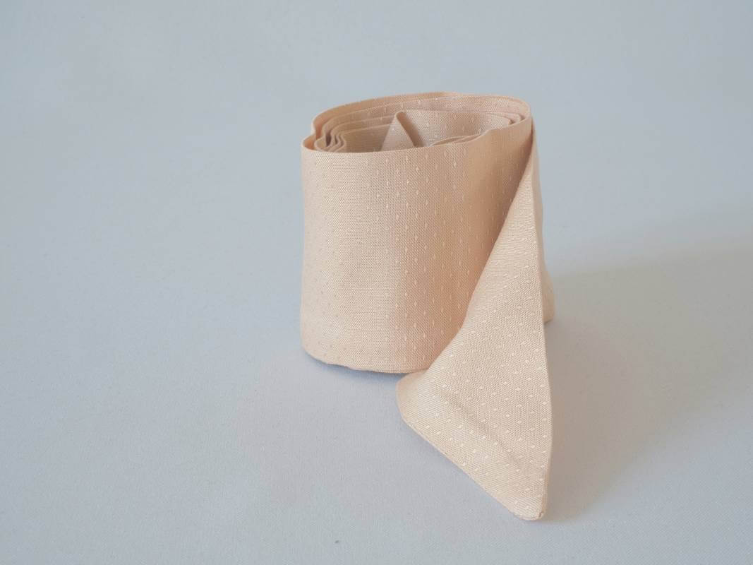 Bandeau plumeti en viscose couleur blush/nude