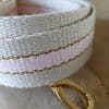Bandoulières, anses réglables pour sac . Coloris: Beige, rose et doré