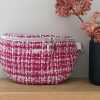Sac banane "Les élégantes" en tweed fuschia