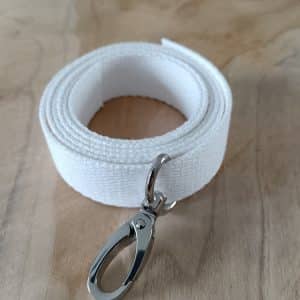 Bandoulières, sangles réglables 25mm. Couleur : blanc