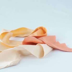 Bandeau viscose satiné, dégradé écru orange