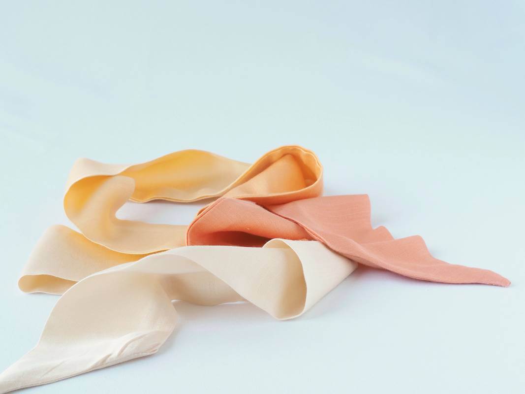 Bandeau viscose satiné, dégradé écru orange