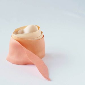 Bandeau viscose satinée, dégradé écru orange