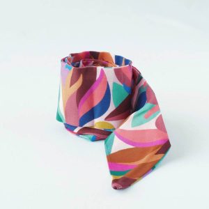 Bandeau viscose feuillages colorés