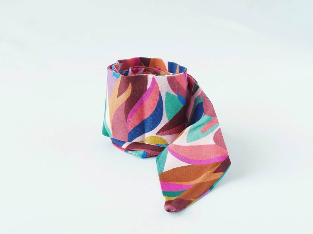 Bandeau viscose feuillages colorés