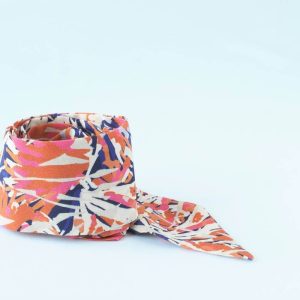 bandeau viscose bleu orange