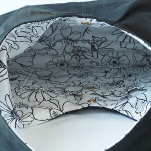 Sac Hobo noir, détail doublure