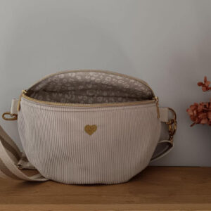 Sac banane demi-lune couleur lin